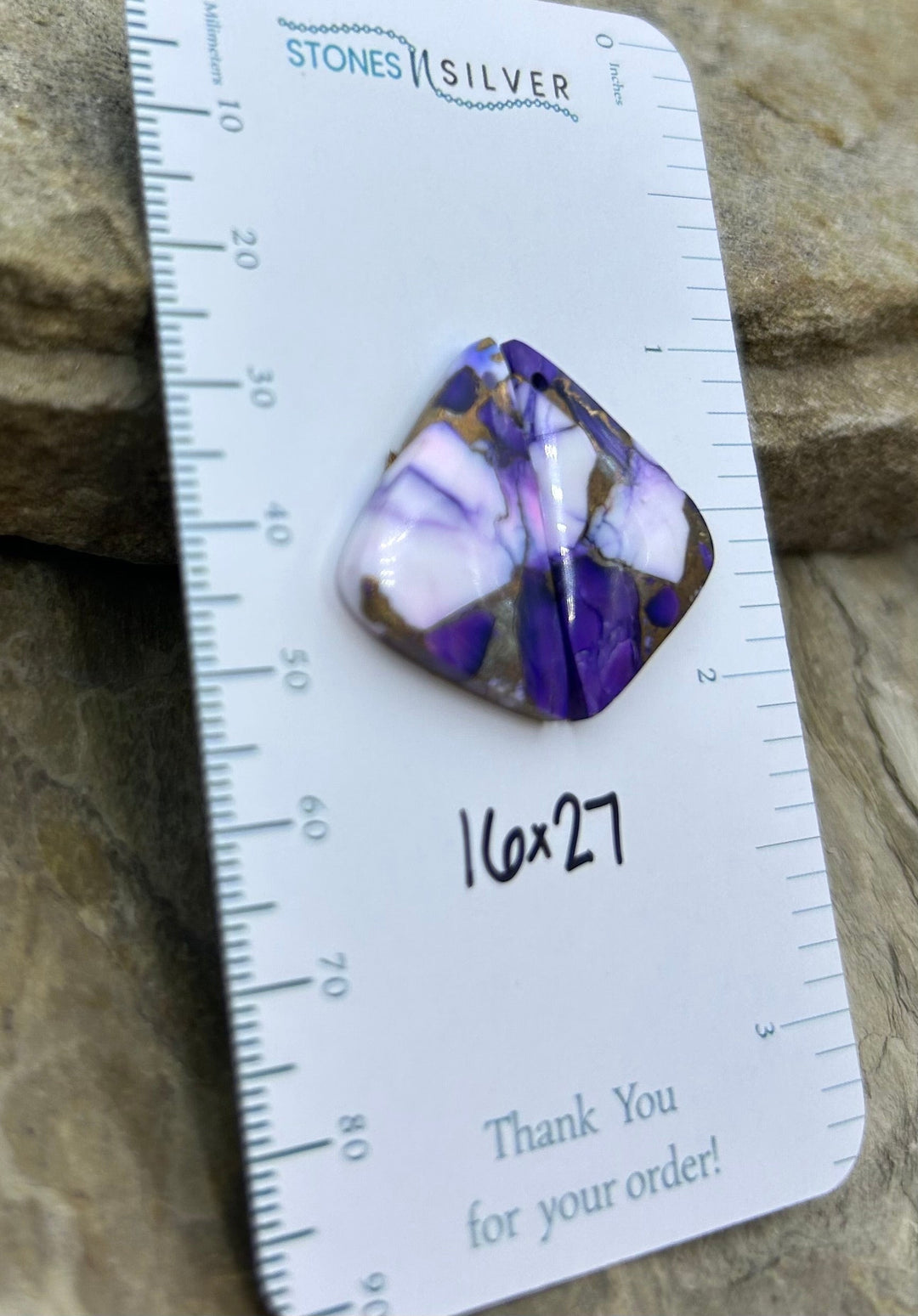 Lavender Dahlia Kingman Composite Block Matching Earring