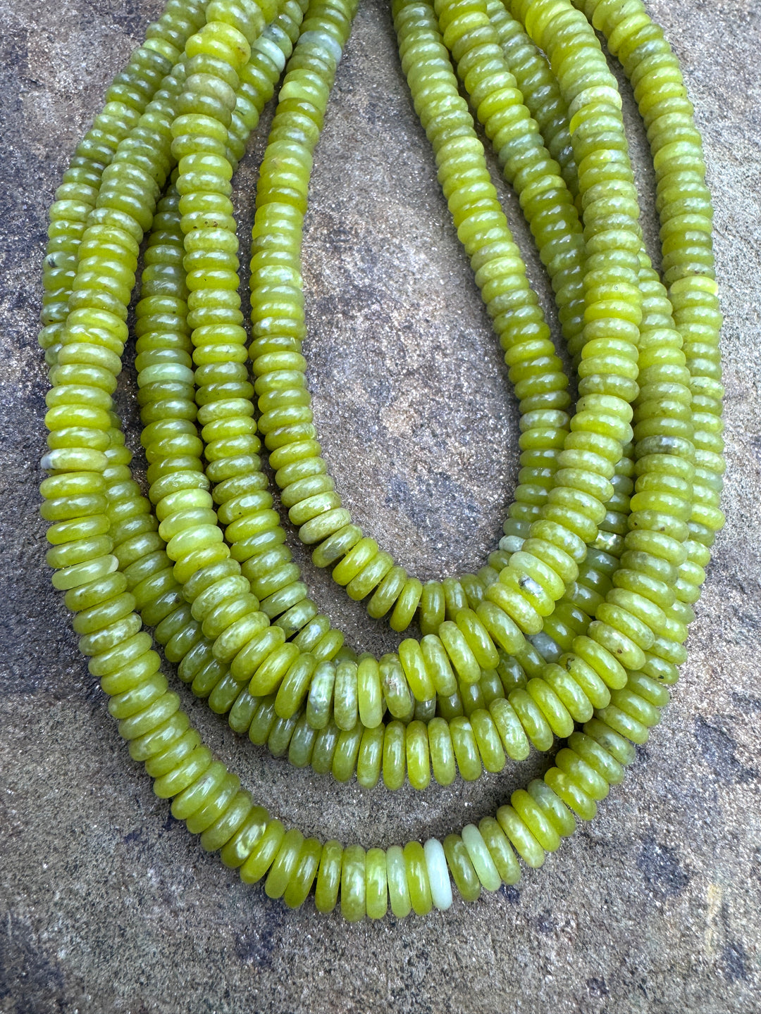 Lime Green Jade 6mm Button Beads 16 Inch Strand - Jade