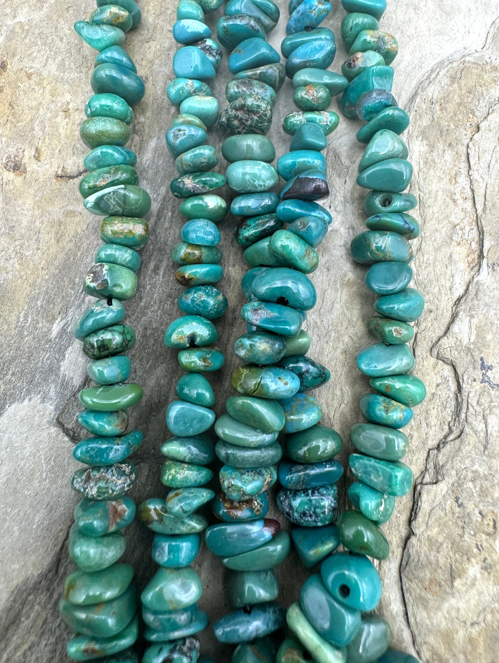 Lone Mountain Turquoise (Nevada) Graduated 4-6mm Nugget