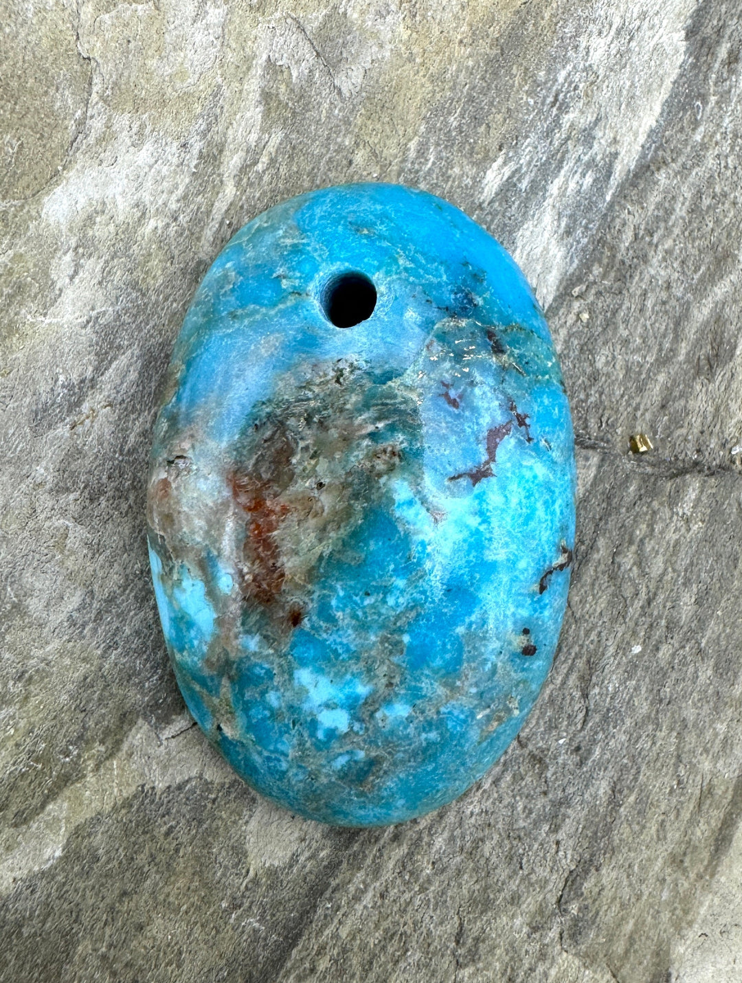 Ma’anshan turquoise (China) Large Focal Pendant Bead