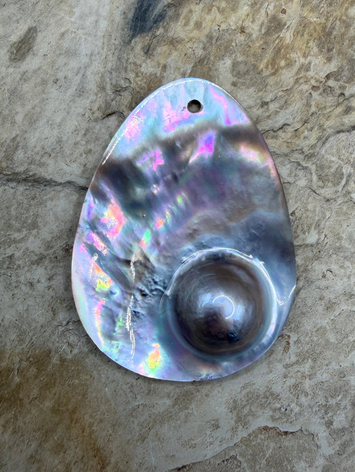 Mabe Blister Pearl BIG Focal Pendant Bead 35x48mm - Mabe