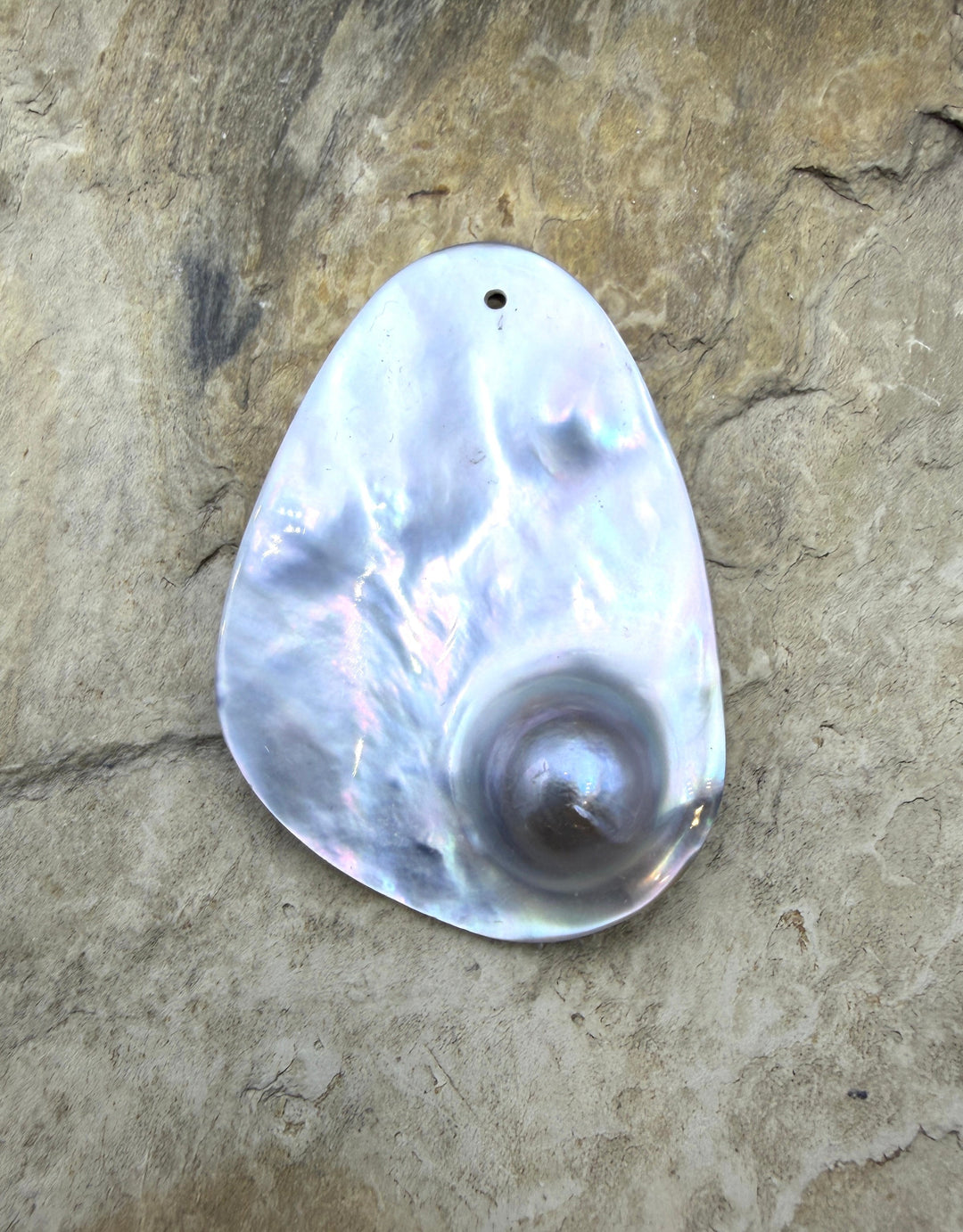 Mabe Blister Pearl BIG Focal Pendant Bead 3x46mm - Mabe