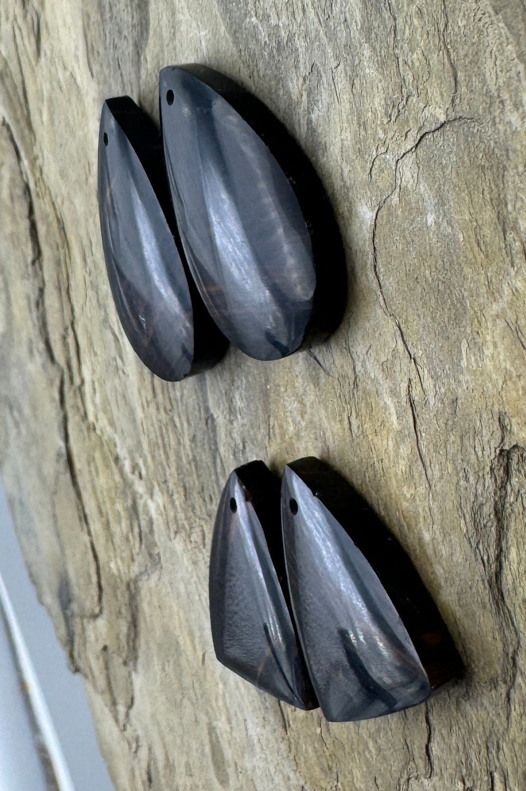 Mahogany Obsidian Earring slab bead Pairs (Select 1 pair)