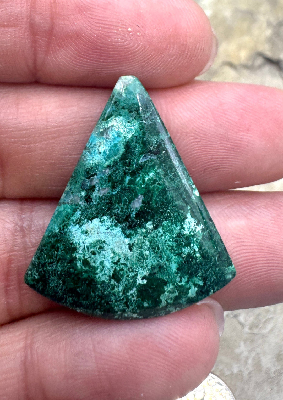 Malachite with Azurite Designer Cabochon 25x28mm