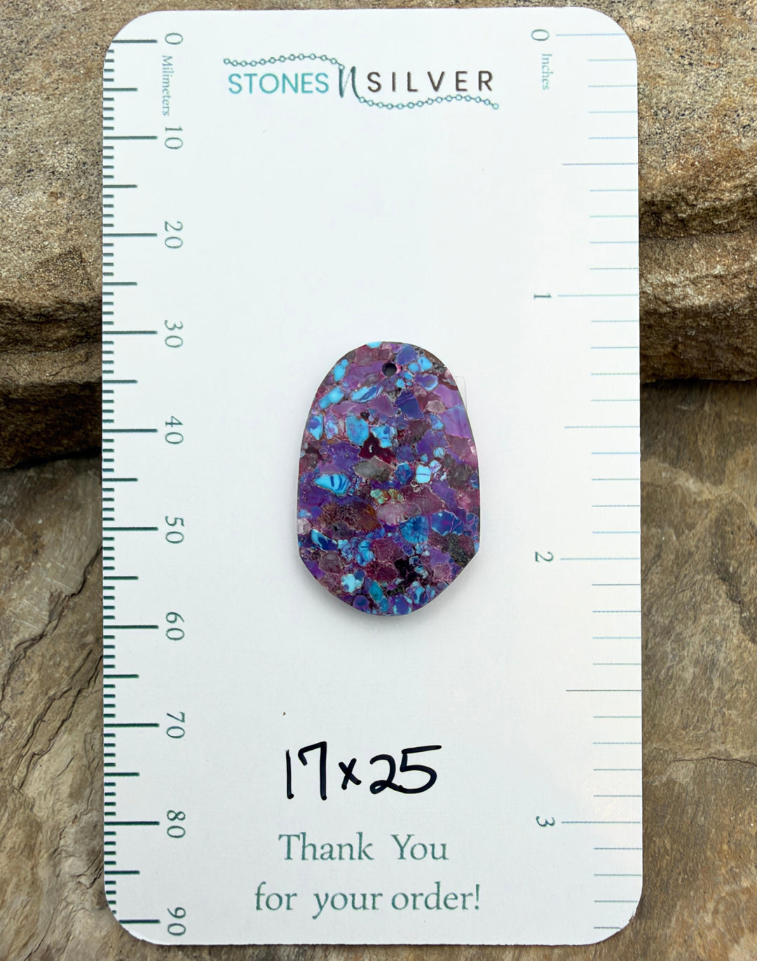 Mohave Purple Turquoise Kingman Composite Focal Pendant