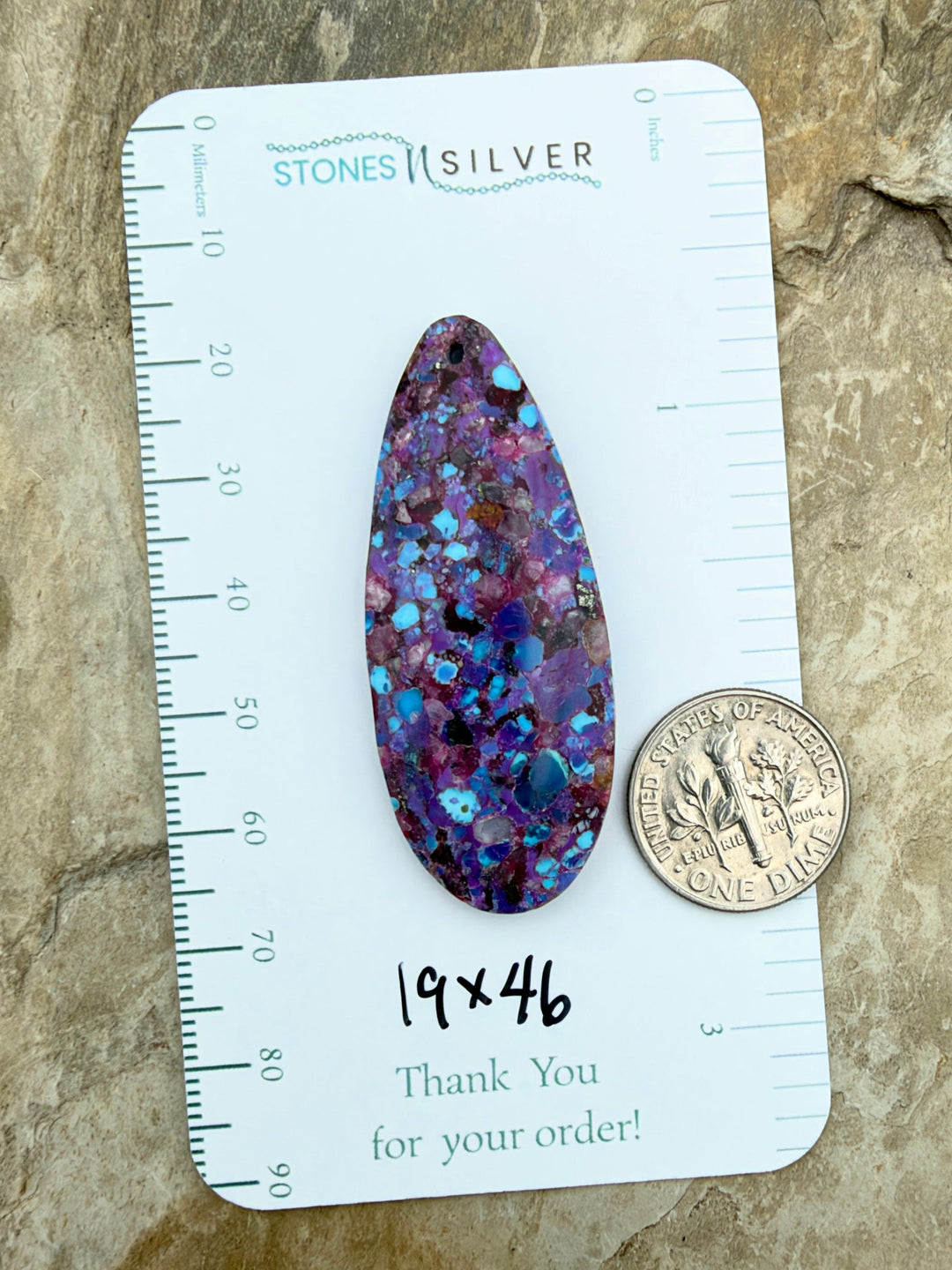 Mohave Purple Turquoise Kingman Composite Focal Pendant