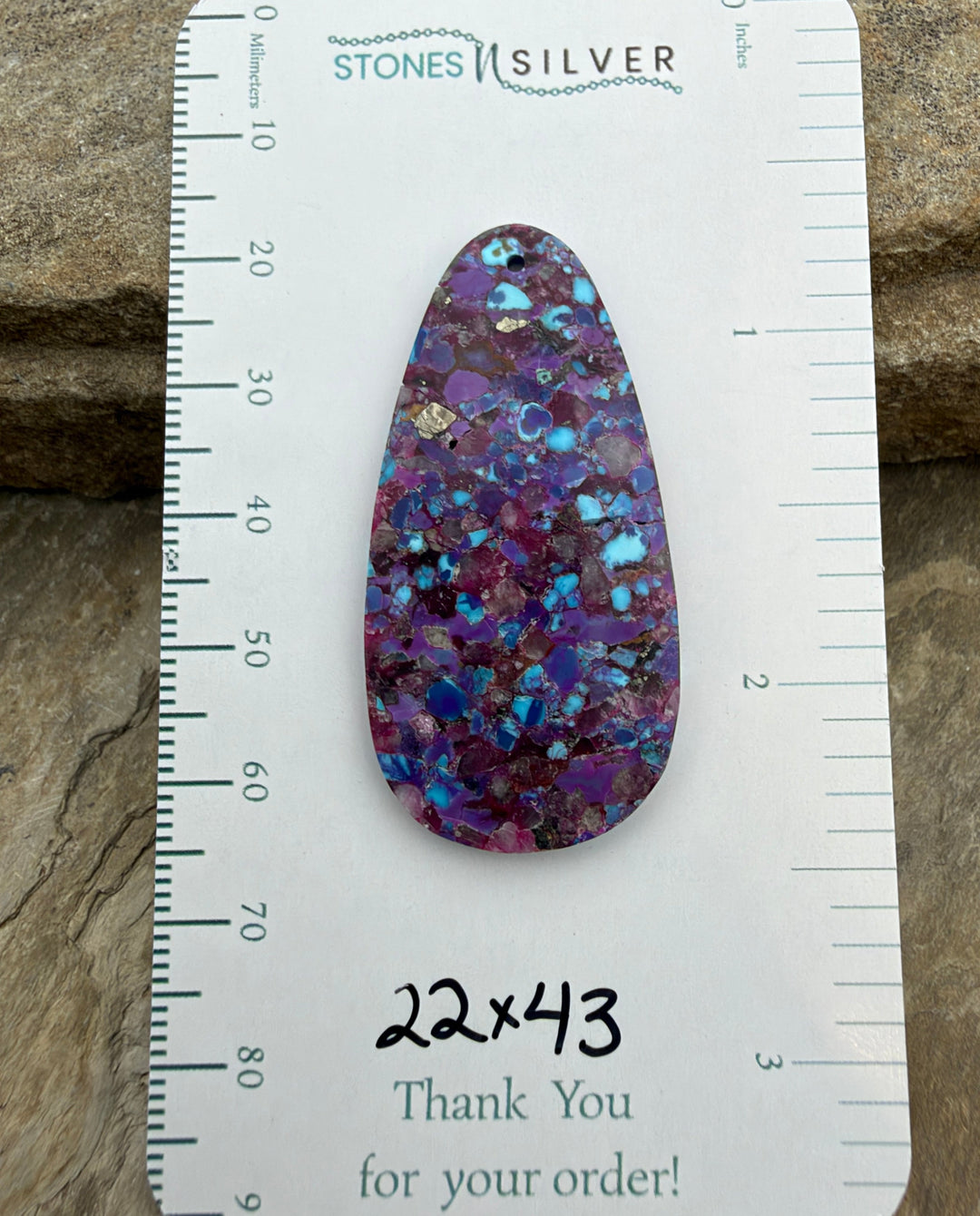 Mohave Purple Turquoise Kingman Composite Focal Pendant