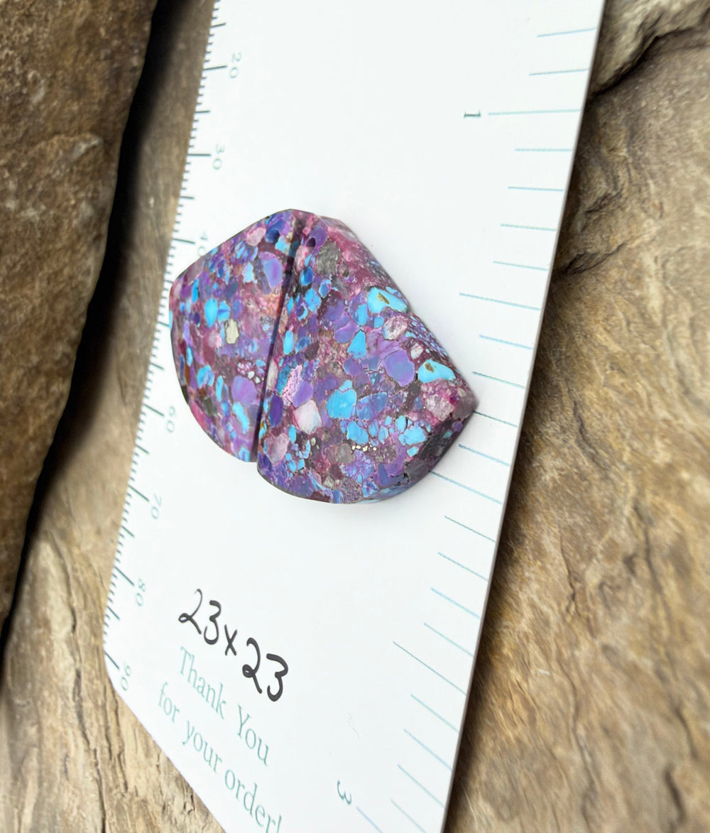 Mohave Purple Turquoise Kingman Composite Matching Earring