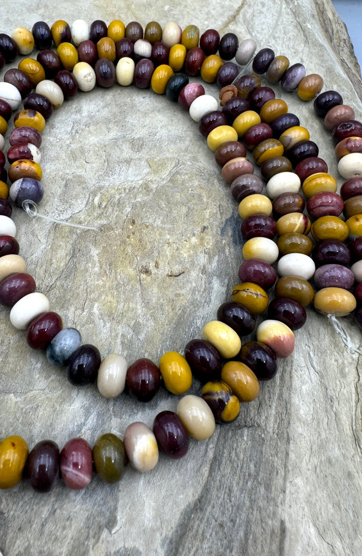 Mookaite (Australia) 8mm Rondelle Beads 16 Inch Strand