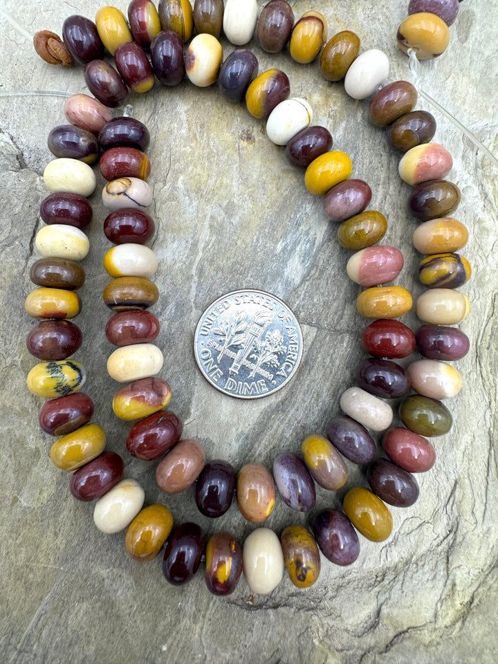 Mookaite (Australia) 8mm Rondelle Beads 16 Inch Strand