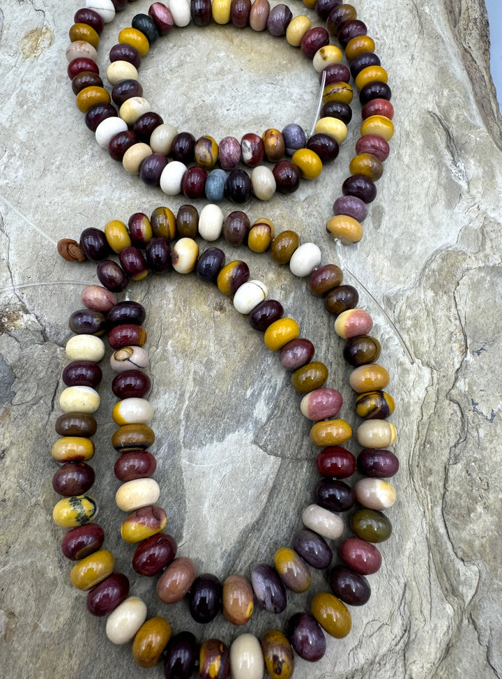 Mookaite (Australia) 8mm Rondelle Beads 16 Inch Strand