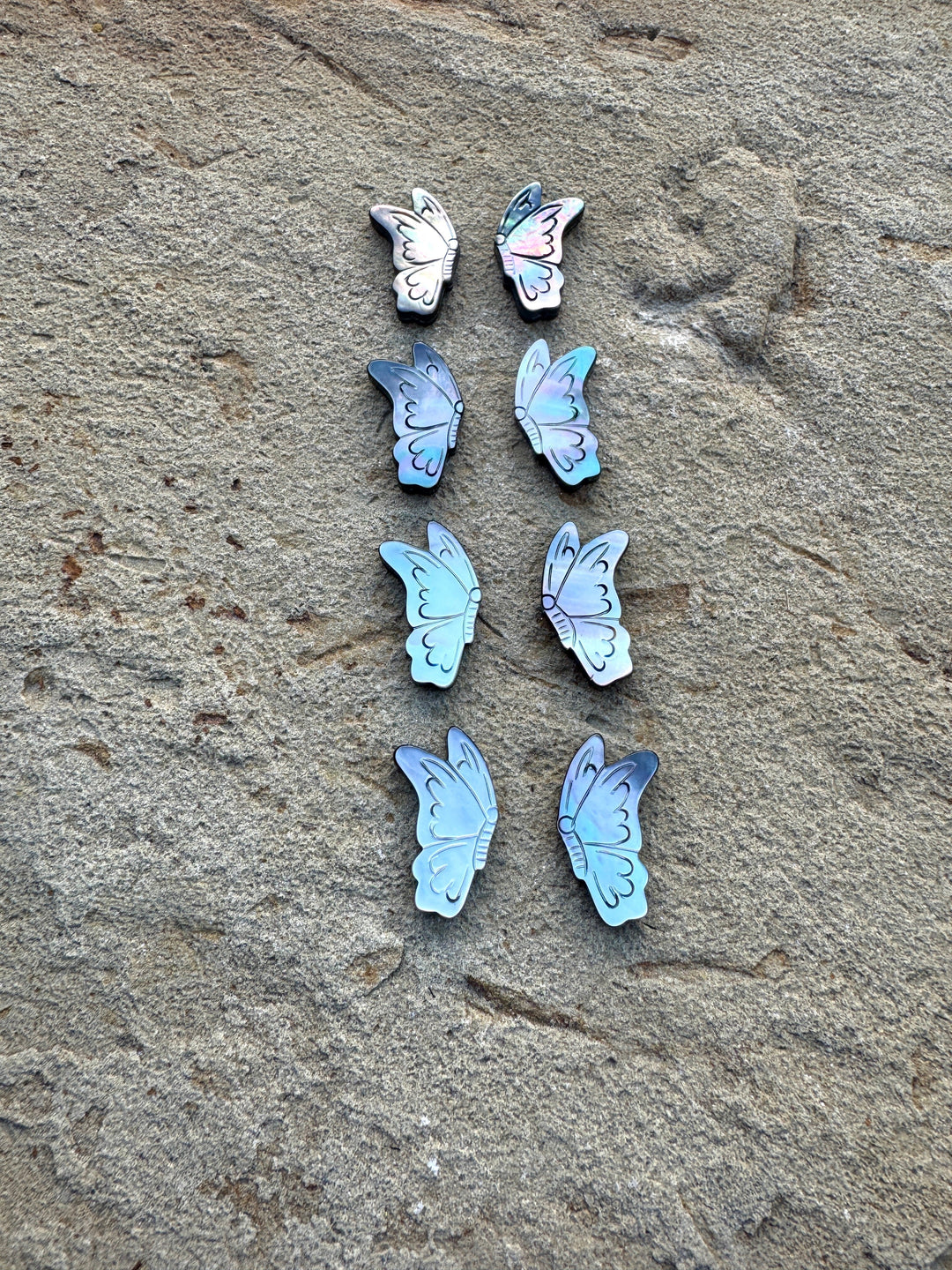 Mother Of Pearl Butterfly Beads 13x25mm Package of 2