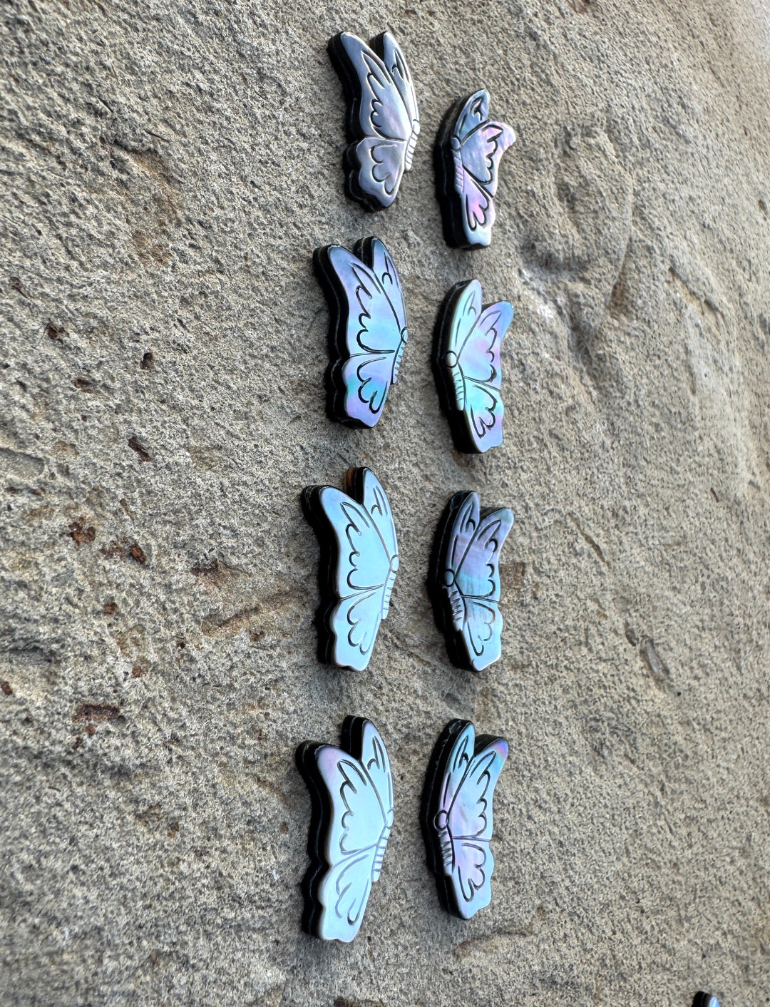 Mother Of Pearl Butterfly Beads 13x25mm Package of 2