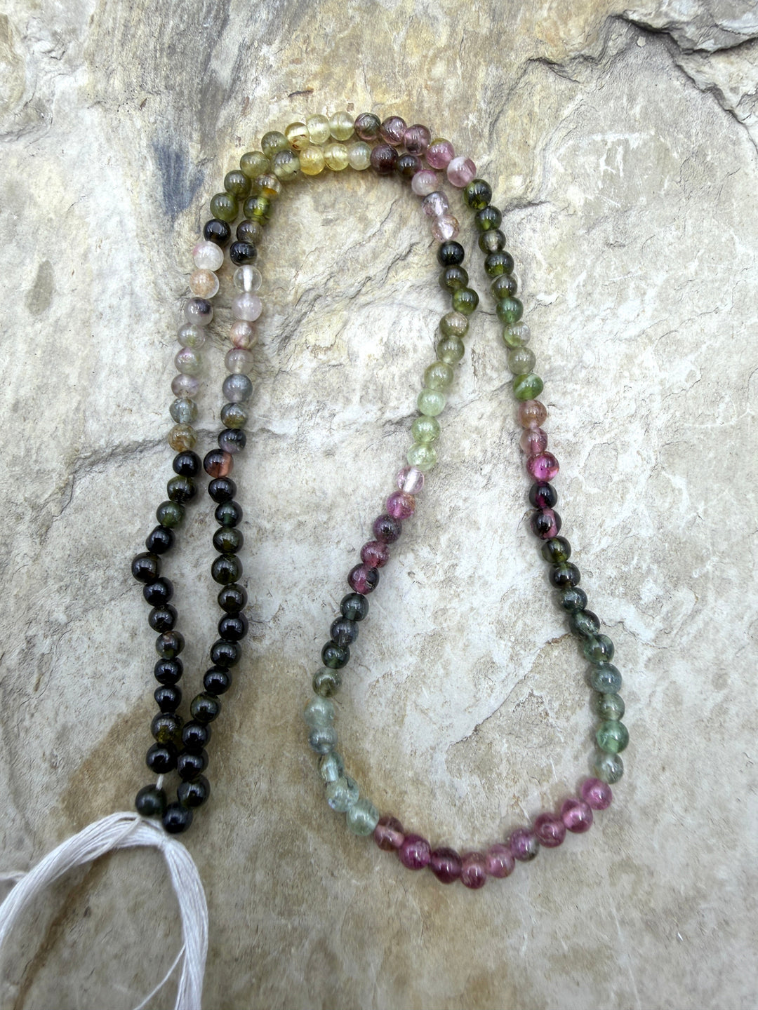 Multi-Colored Tourmaline 3mm Round Beads 14.5 Inch Strand
