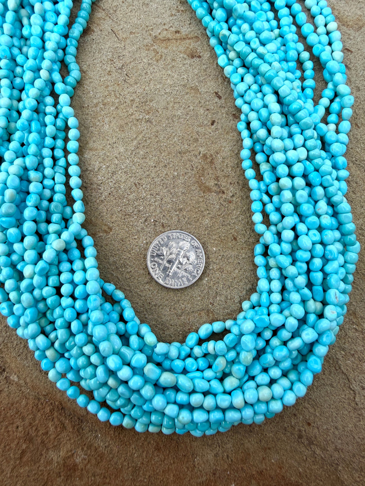 Natural Baby Blue Sleeping Beauty Turquoise (AZ) 3.5-4mm