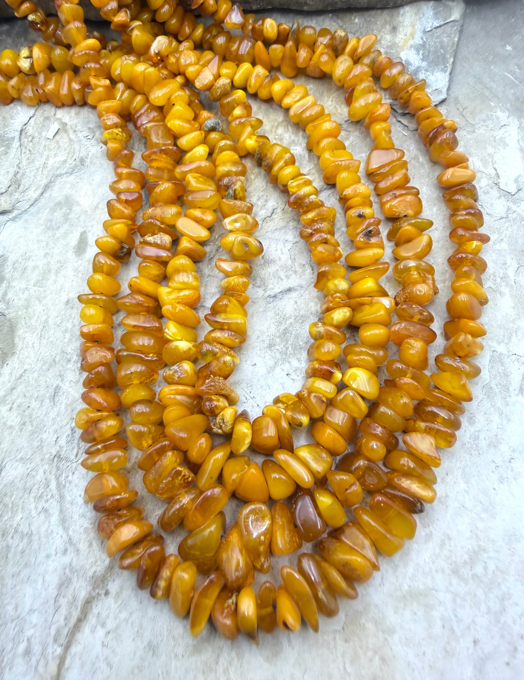 Natural Baltic Amber 4-6mm Graduated Nugget Beads ONE 18