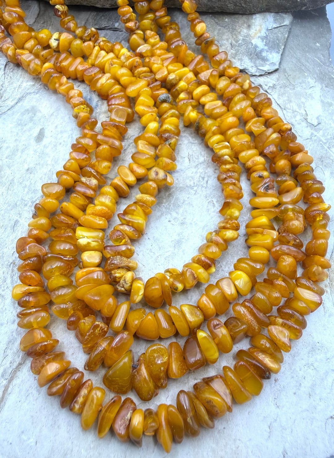 Natural Baltic Amber 4-6mm Graduated Nugget Beads ONE 18