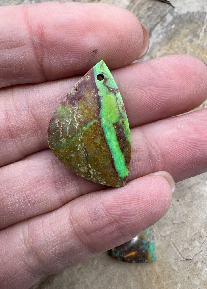 Natural Carico Lake (NV) Turquoise/Fausite Focal Pendant