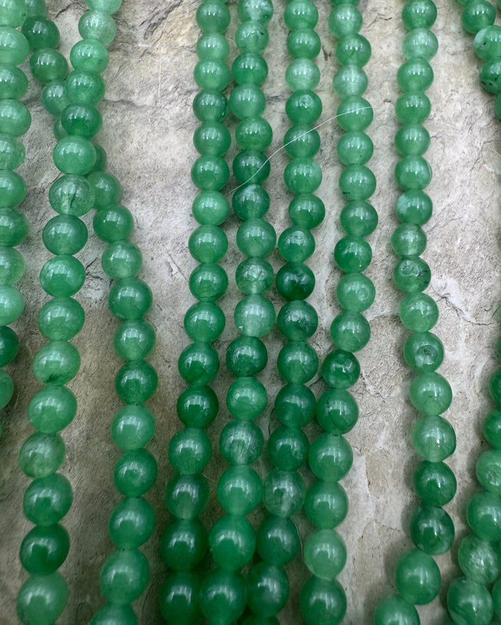Natural Green Aventurine Gemstone Grade 4mm Round 15 inch