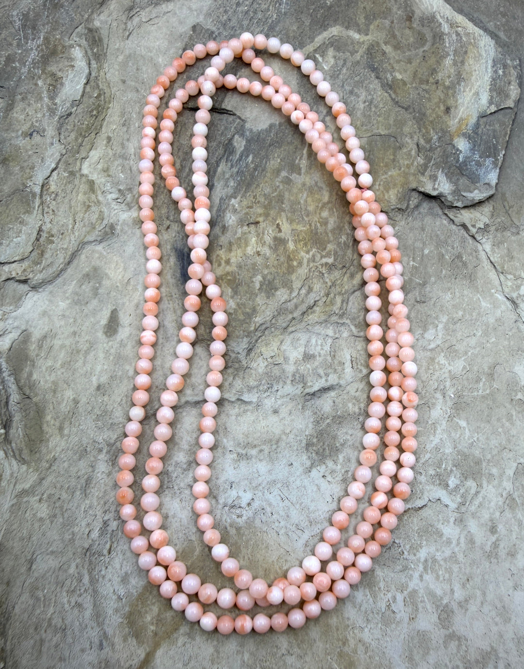 Natural Pink Coral (Taiwan) 3mm Round Beads LONG 34 Inch