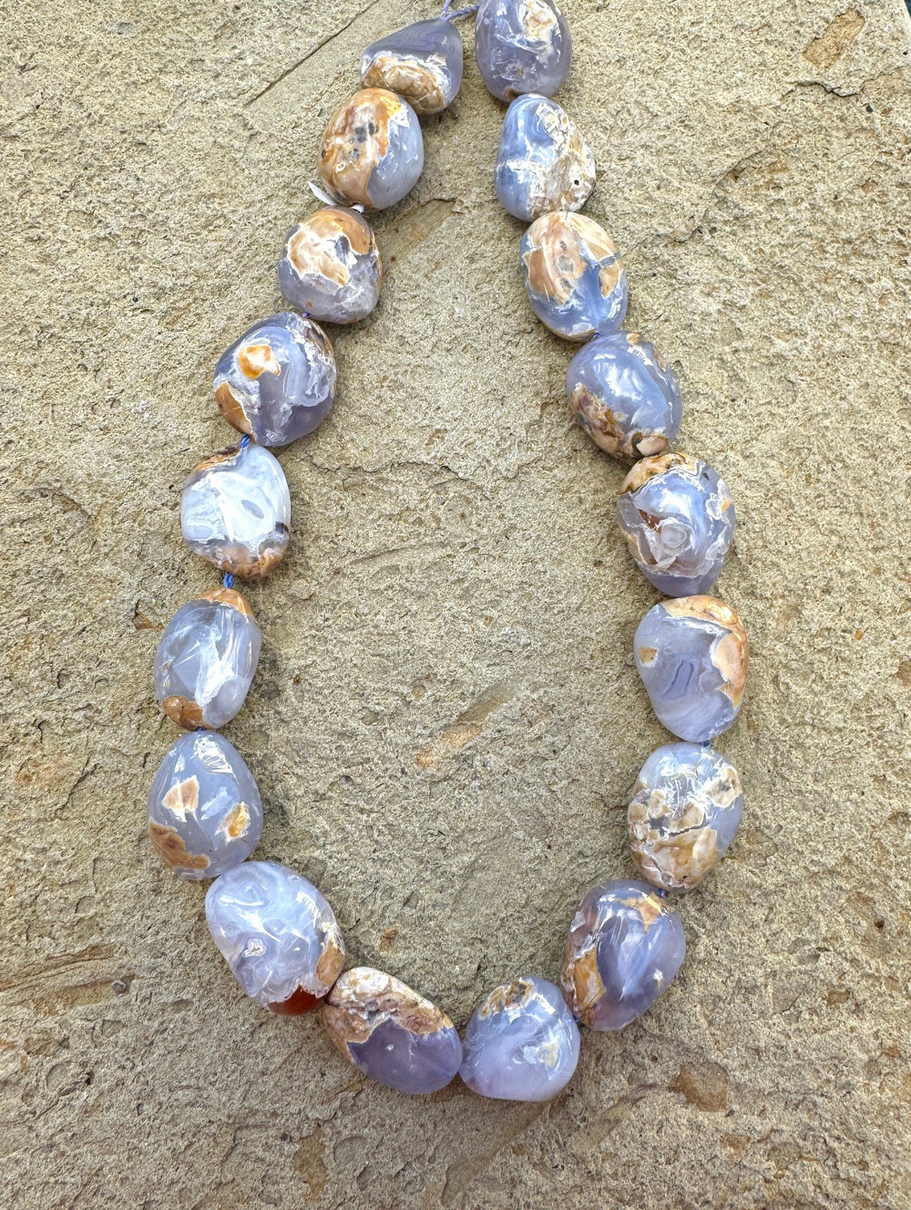 Natural Purple Calcedony BIG 12x20-16x22mm Nugget Beads 15