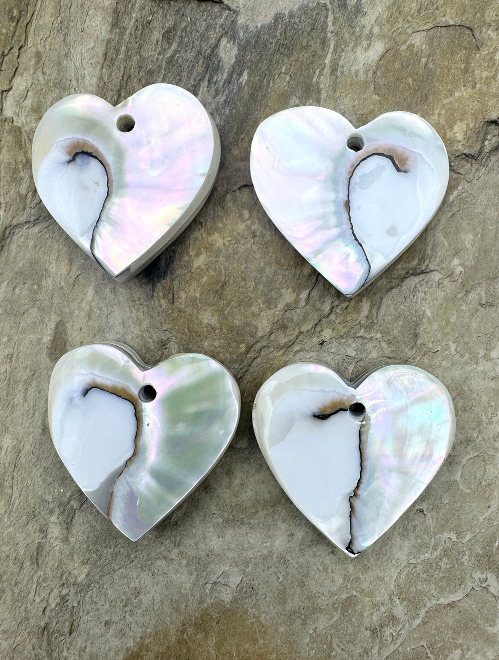 Nautilus Shell Heart Focal Pendant Beads 30mm - Nautilus