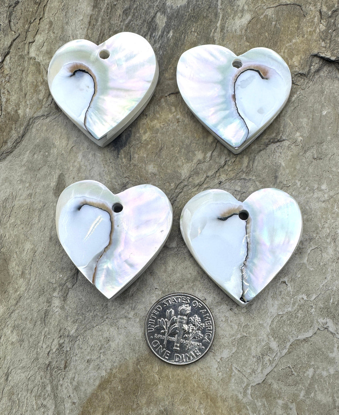 Nautilus Shell Heart Focal Pendant Beads 30mm - Nautilus