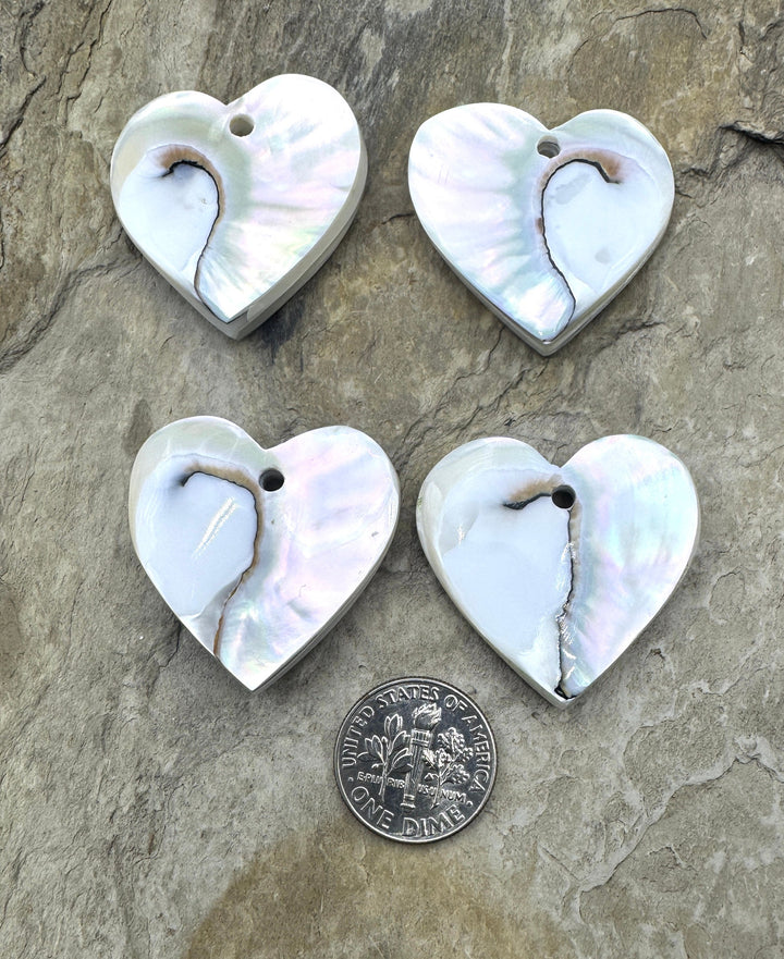 Nautilus Shell Heart Focal Pendant Beads 30mm - Nautilus