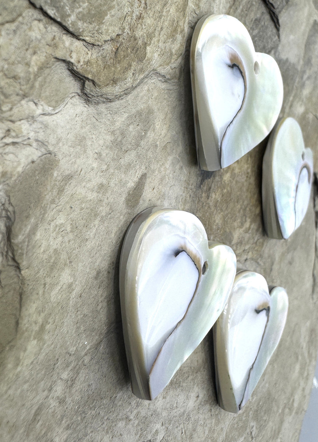 Nautilus Shell Heart Focal Pendant Beads 30mm - Nautilus