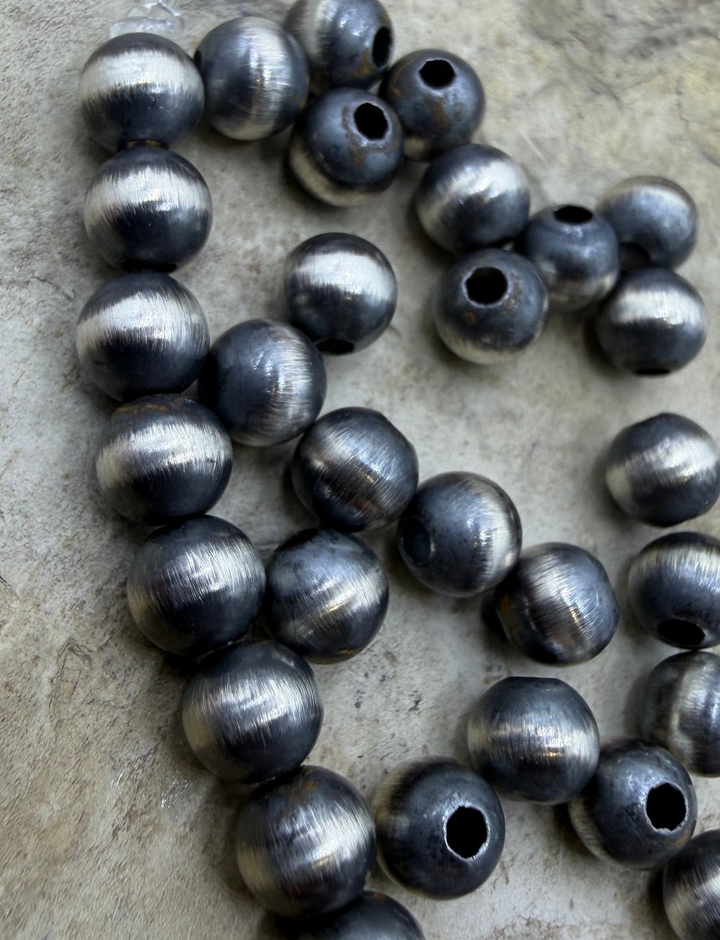 Navajo Style Pearls Sterling Silver 5mm Round Beads Package