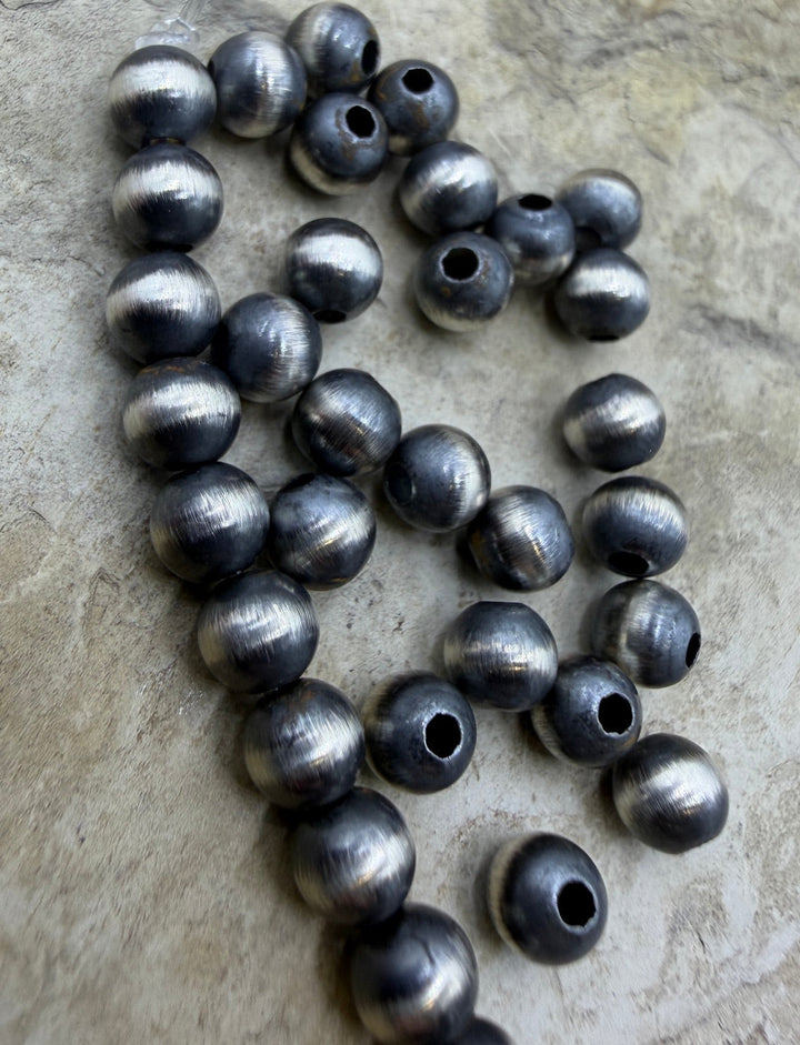 Navajo Style Pearls Sterling Silver 5mm Round Beads Package