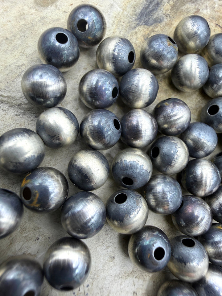 Navajo Style Pearls Sterling Silver 7mm Round Beads Package