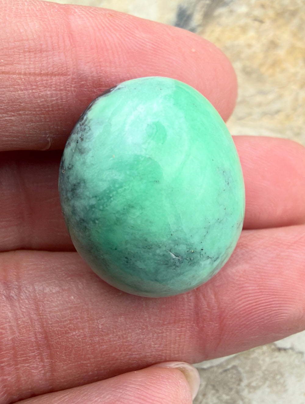 Nevada Variscite BIG Smooth Rounded Focal Bead 20x25x18mm