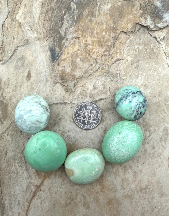 Nevada Variscite BIG Smooth Rounded Nuggets 20-25mm Focal