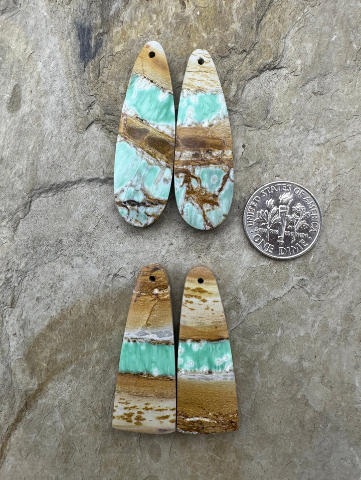 Nevada Variscite Matching Bead Slab Pair (Select One Pair)