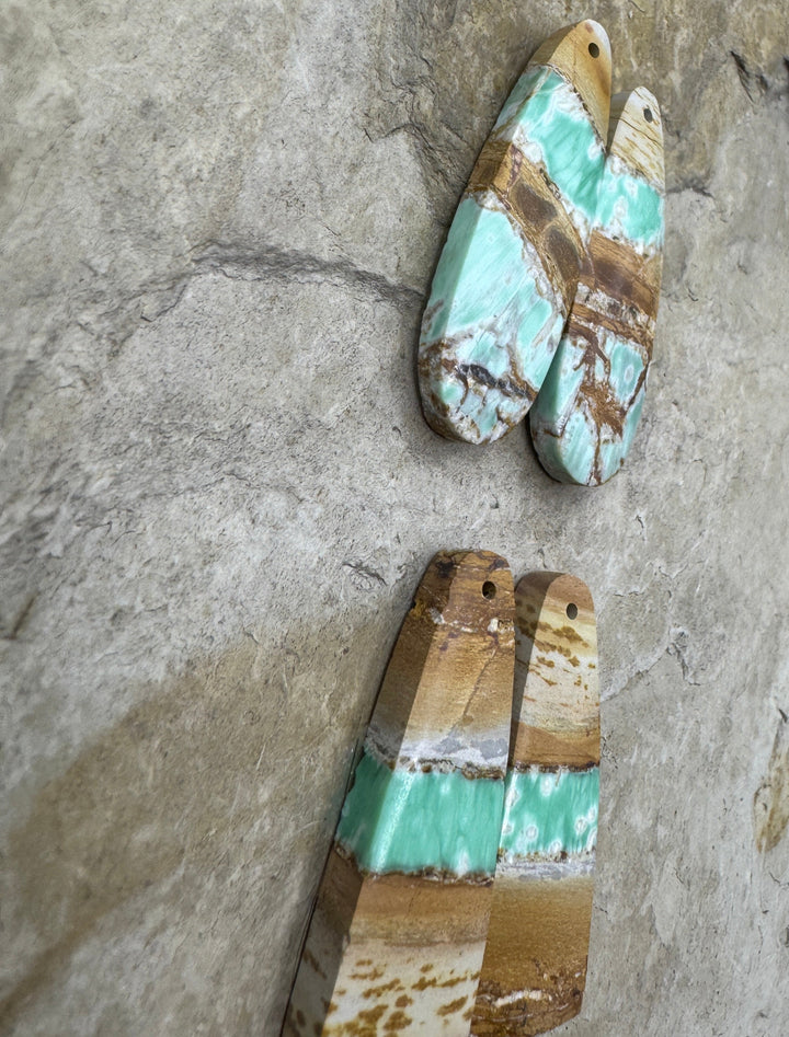 Nevada Variscite Matching Bead Slab Pair (Select One Pair)