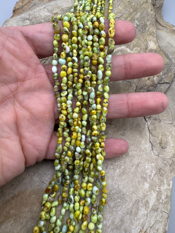 NEW Palomino Variscite (Mexico) Rounded Nugget Bead Strand