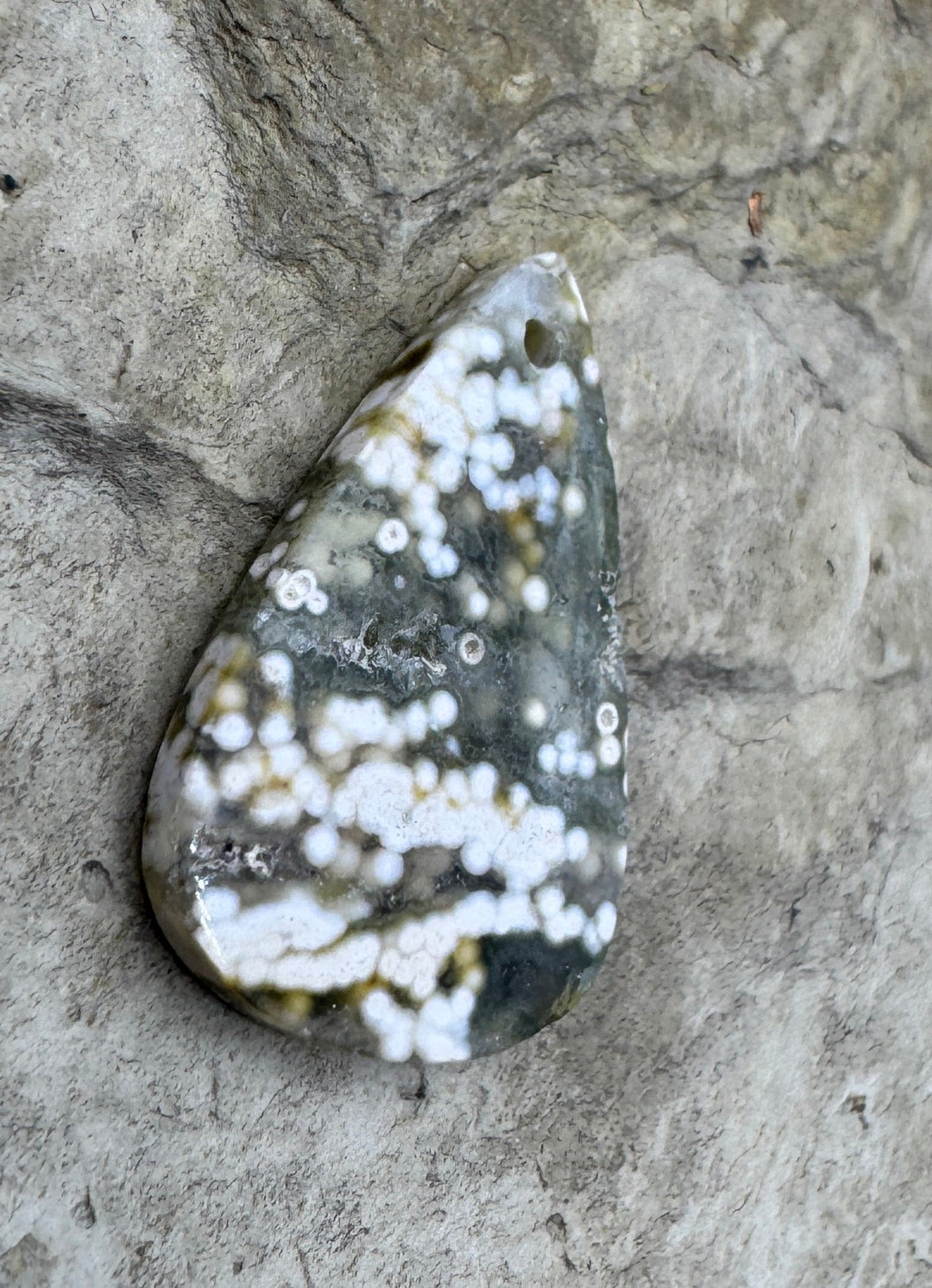Ocean Jasper Designer Focal Pendant Bead 15x24mm - Ocean