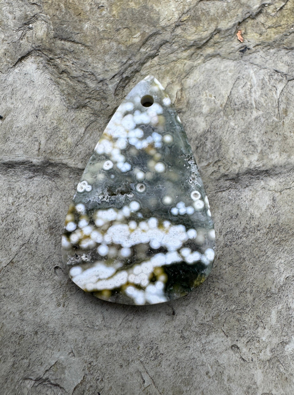 Ocean Jasper Designer Focal Pendant Bead 15x24mm - Ocean