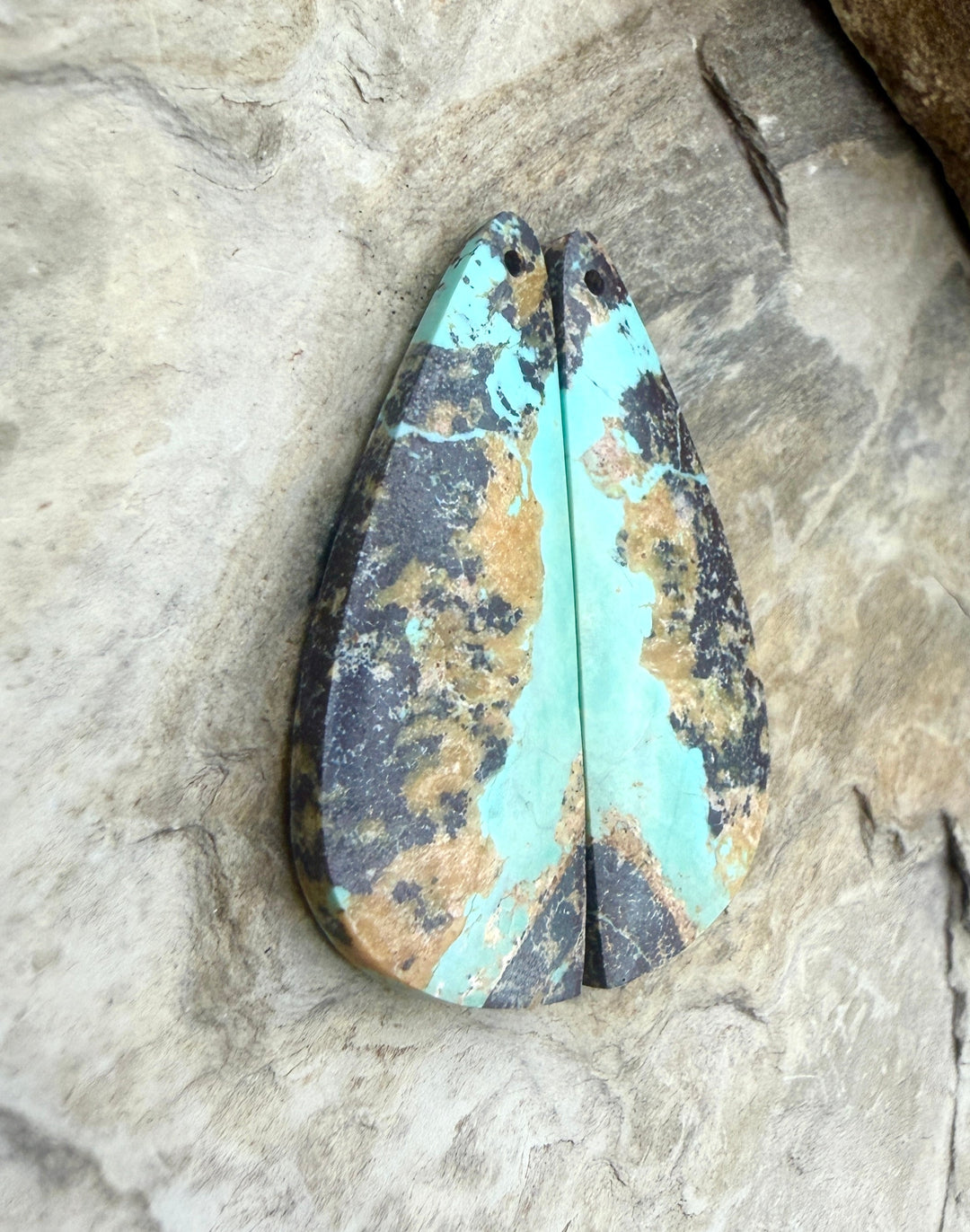 OLD STOCK Kingman Turquoise (Arizona) BIG Matching Earring