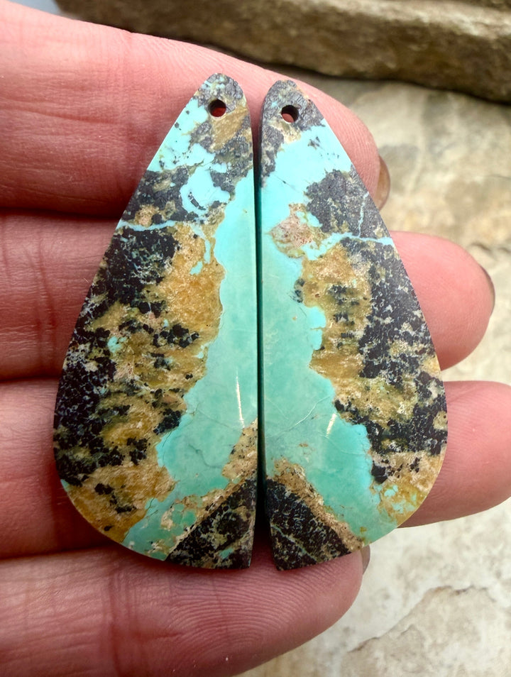 OLD STOCK Kingman Turquoise (Arizona) BIG Matching Earring