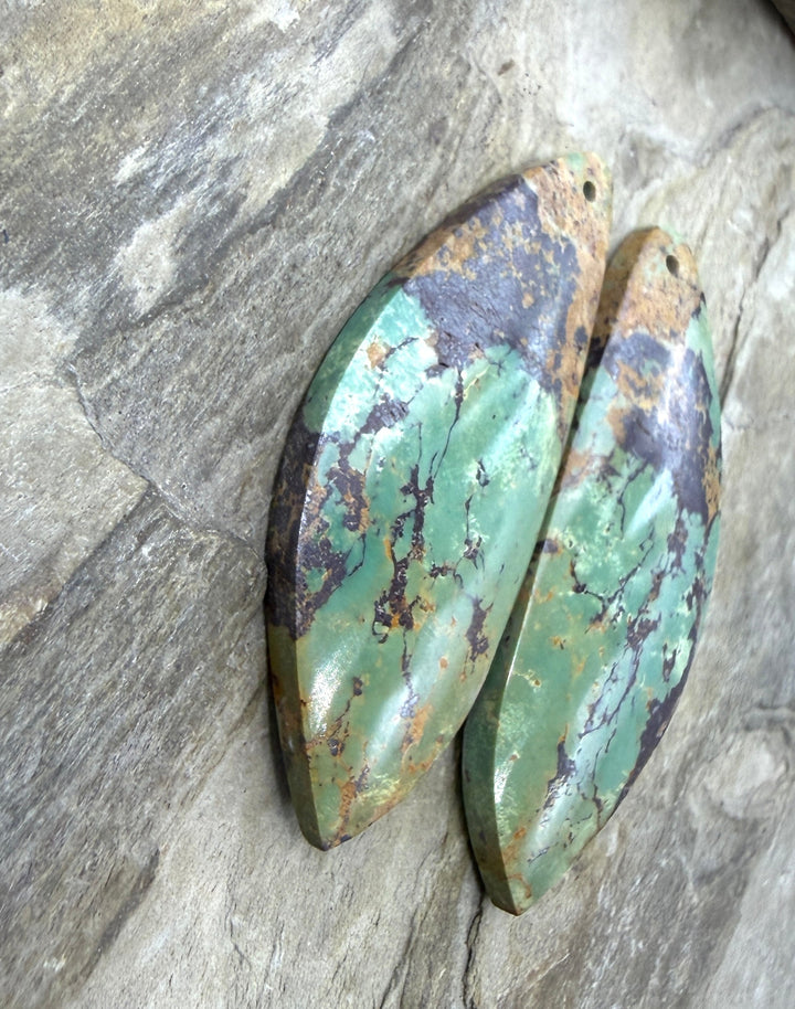 OLD STOCK Kingman Turquoise (Arizona) BIG Matching Earring