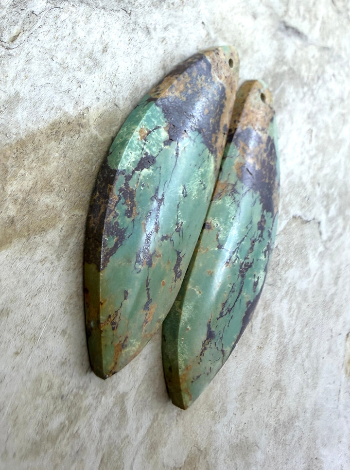 OLD STOCK Kingman Turquoise (Arizona) BIG Matching Earring