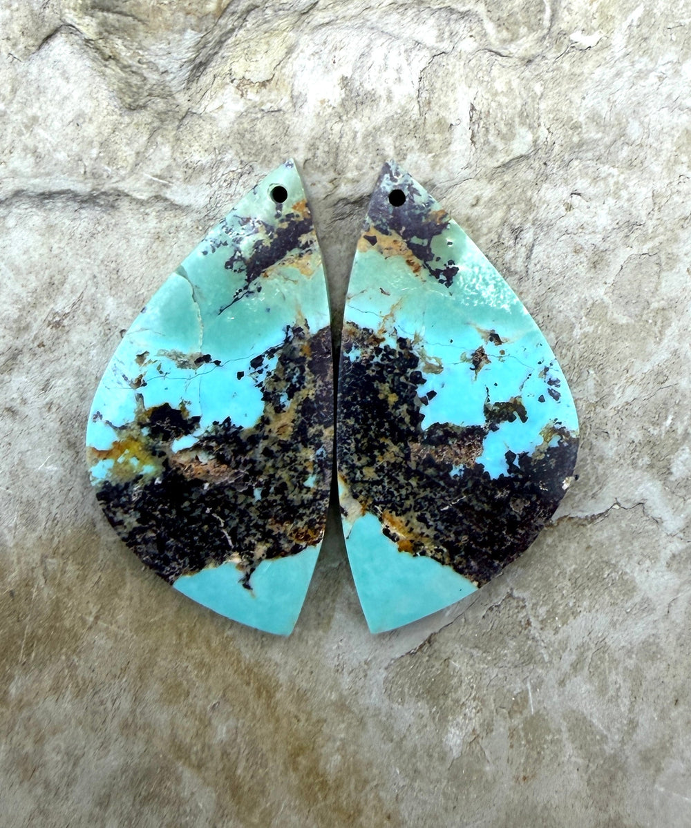 OLD STOCK Kingman Turquoise (Arizona) BIG Matching Earring