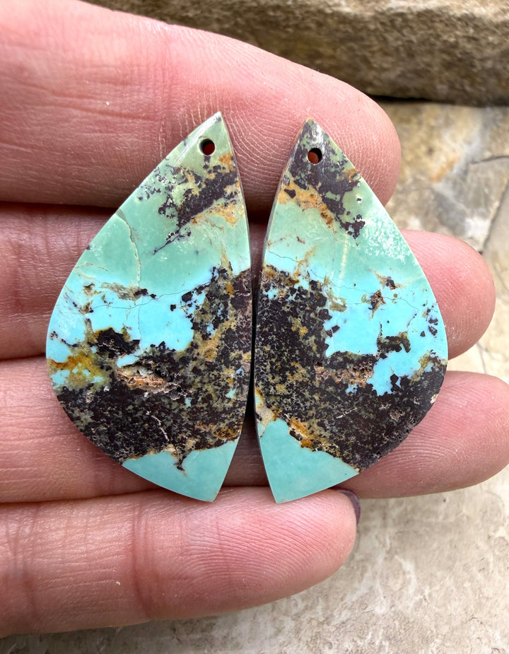 OLD STOCK Kingman Turquoise (Arizona) BIG Matching Earring