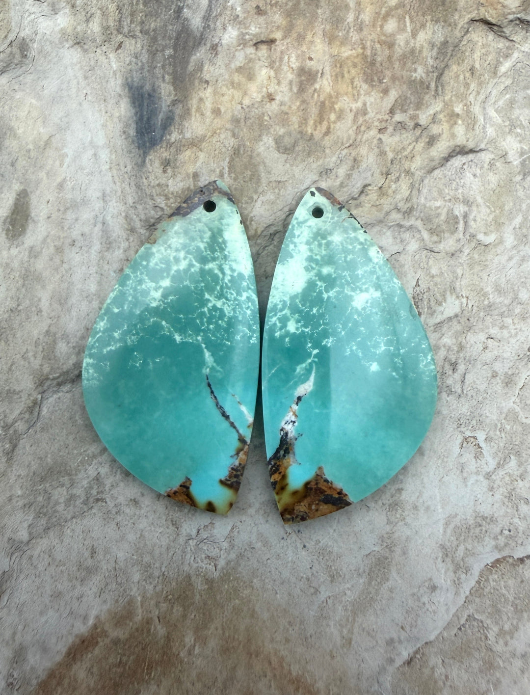 OLD STOCK Kingman Turquoise (Arizona) BIG Matching Earring