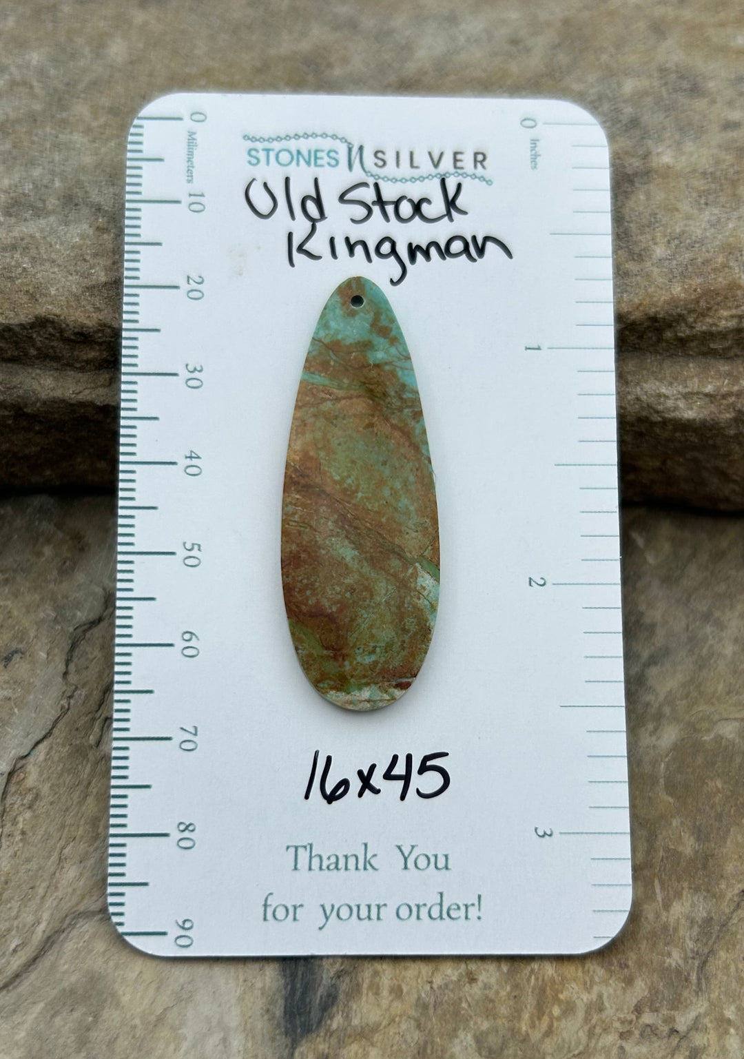 OLD STOCK Kingman Turquoise (Arizona) Focal Pendant Bead