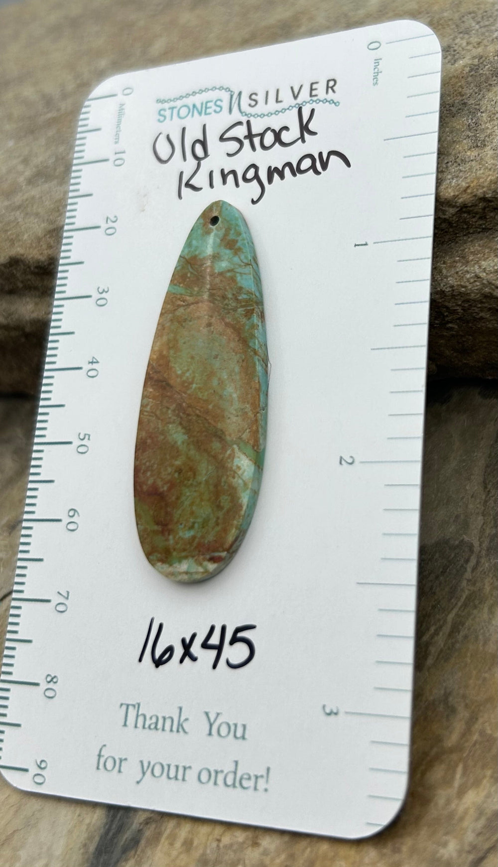 OLD STOCK Kingman Turquoise (Arizona) Focal Pendant Bead