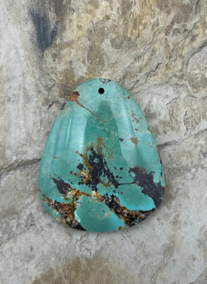 OLD STOCK Kingman Turquoise (Arizona) Focal Pendant Bead