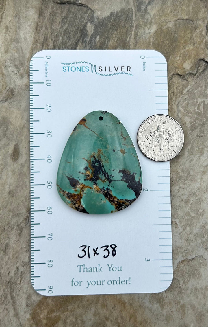 OLD STOCK Kingman Turquoise (Arizona) Focal Pendant Bead